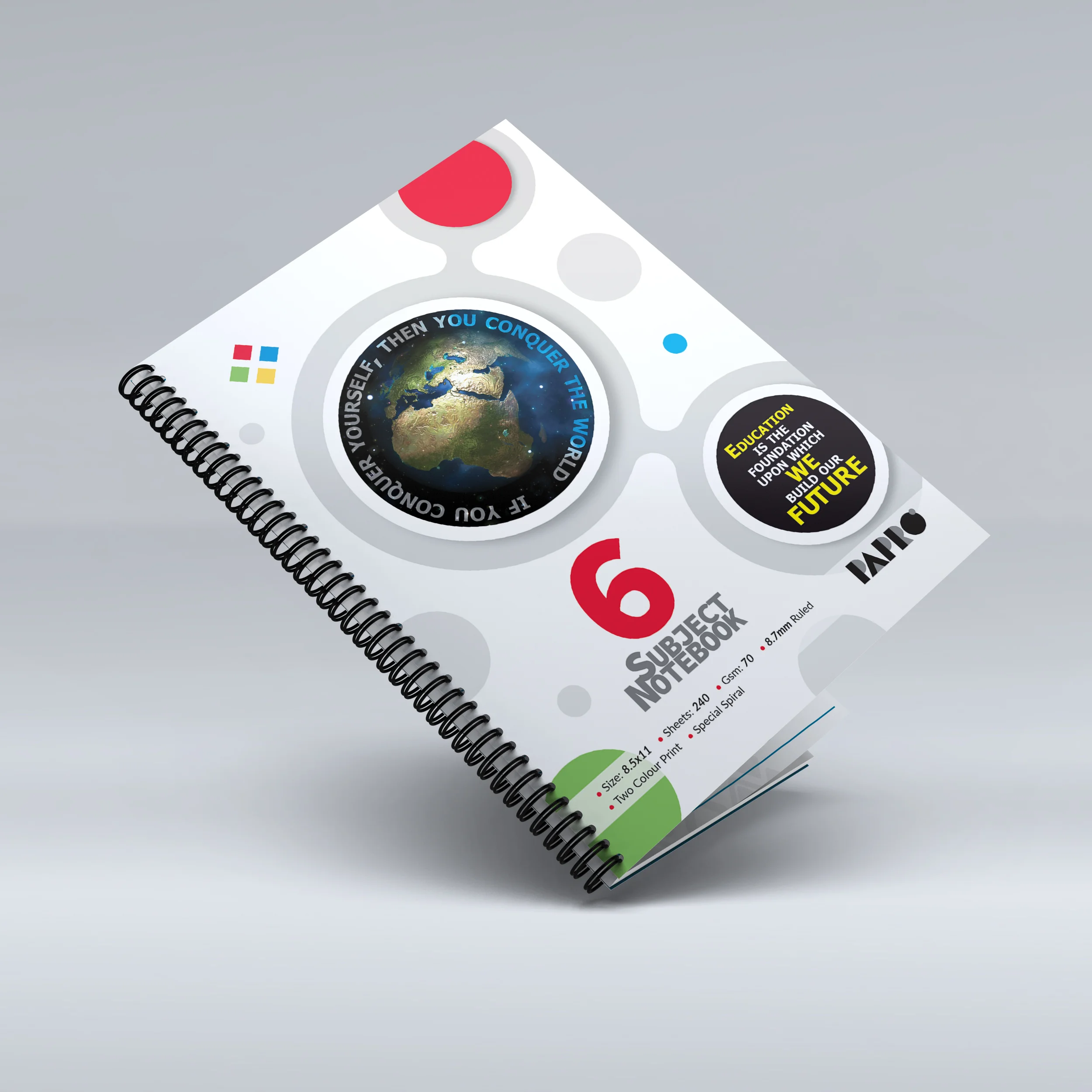 6 Subjects Notebook > Large > Narrow