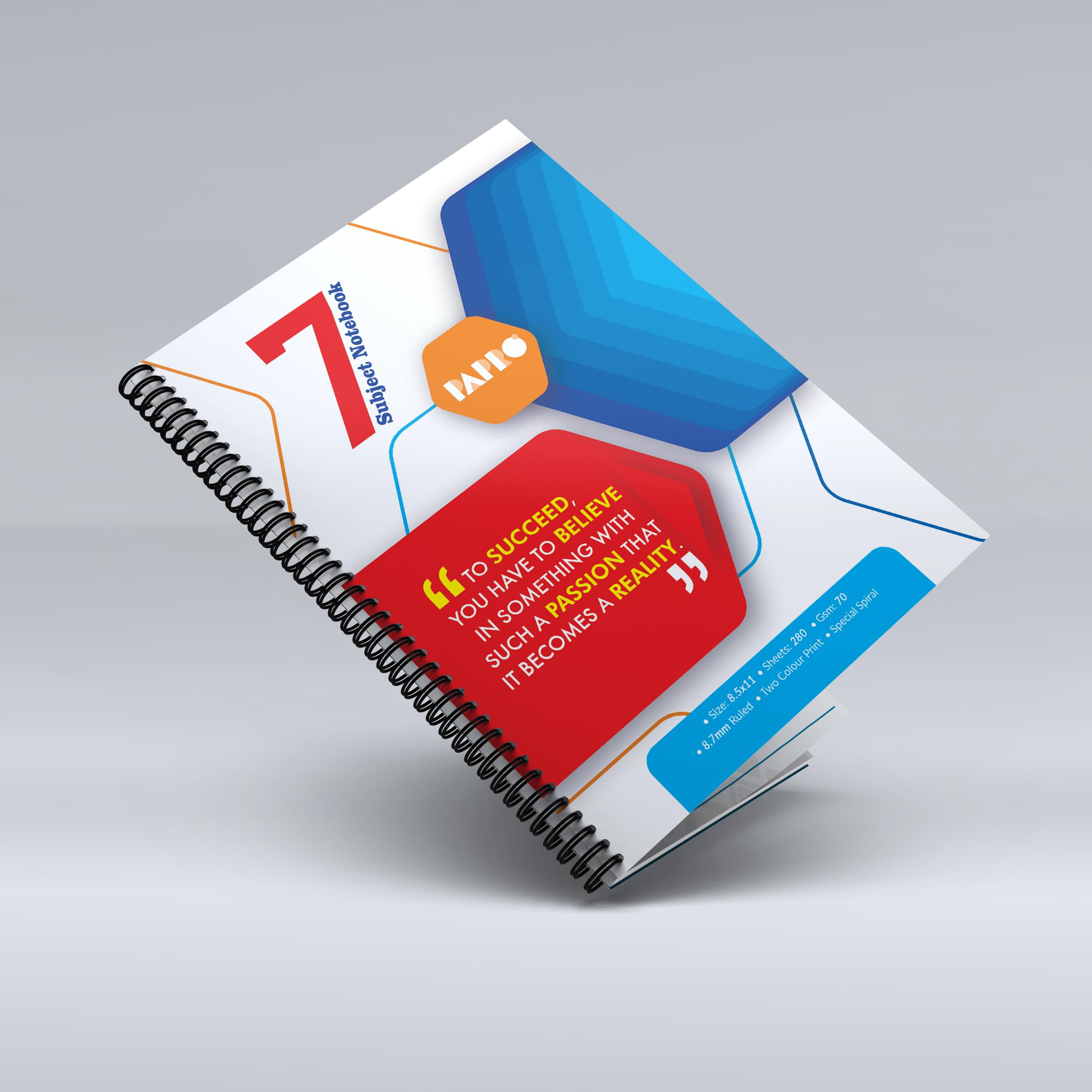 7 Subjects Notebook > Large > Narrow